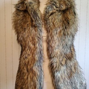 Pink faux fur vest